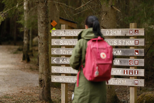 Kuhankuonon reittiviitat.