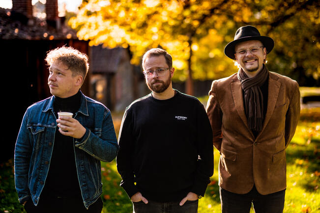 Joonatan Perälä (Joonatan), Thomas Dellinger (Jesper) ja Markus Niemi (Kasper).