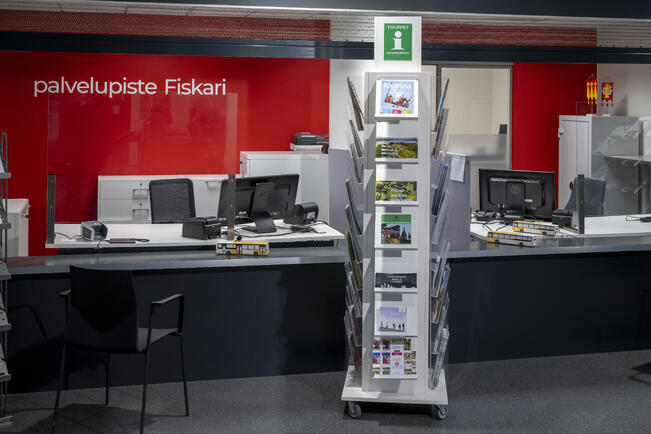 Palvelupiste Fiskari sijaitsee Kaarina-talossa.