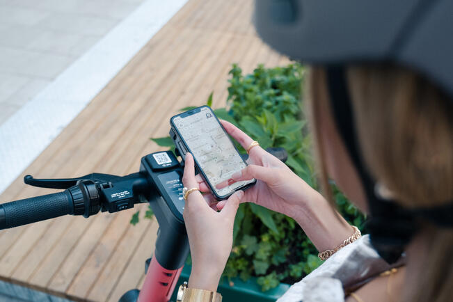 Pysäköintialue on merkitty Voin sovelluskarttaan.