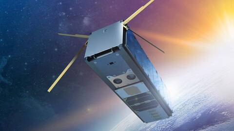 Havainnekuva Aalto-1-satelliitista avaruudessa. 
