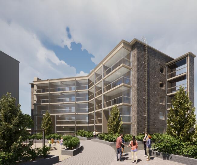 Rakennustyöt ovat käynnissä. Pääurakoitsija on Peab Oy. 