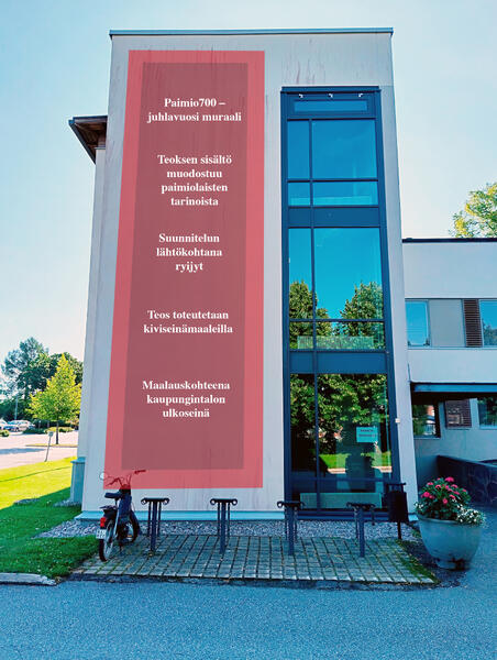 Jukka Hakanen, tekninen havainnekuva juhlavuosimuraalista.