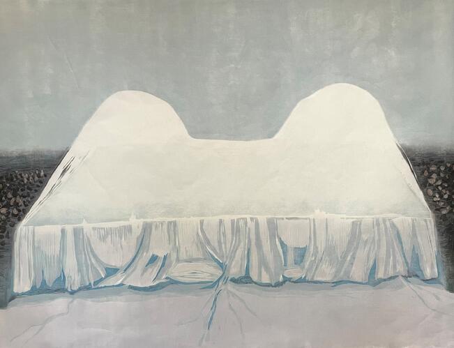 Taru Salonen, Sulaa, puupiirros, 2024.