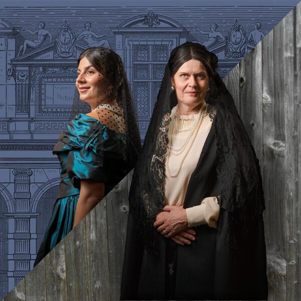 Jemima Issa-Anttila ja Anna-Liisa Hyrsky-Heikkilä esittävät Aurora Karamzinia eri vuosikymmeninä.