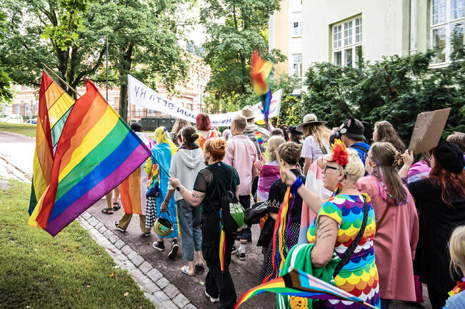 Marssi kulkee halki kaupungin keskustan Vanhalta Suurtorilta Puolalanpuistoon. Kuva on viime vuodelta.
