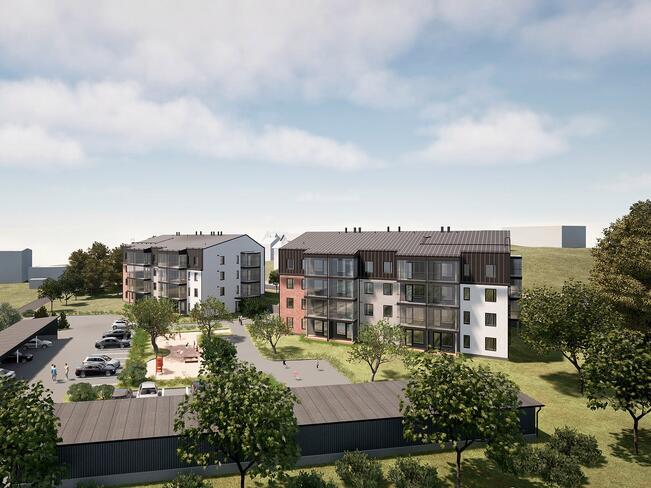 Osoitteeseen Rahikuja 1 valmistuu kaksi kerrostaloa, joihin tulee kaikkiaan 50 asuntoa.