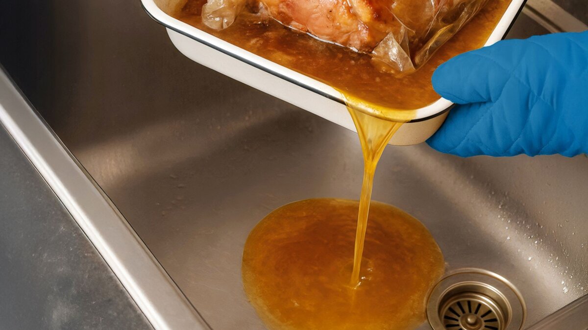 Ruoanlaitossa käytettävät rasvat eivät kuulu viemäriin.