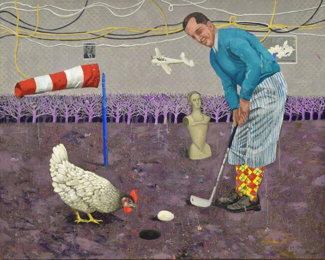 Saddam Jumaily. Vitsi. 2025. 150 x 120 cm. Akryyli kankaalle.