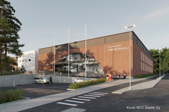 Kalevanniemen uusi liikuntahalli Naantalissa. 