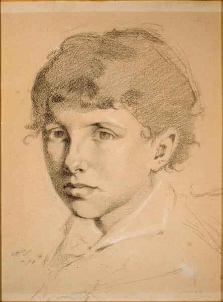 Helene Schjerfbeck, 1878. Självporträtt - Omakuva.