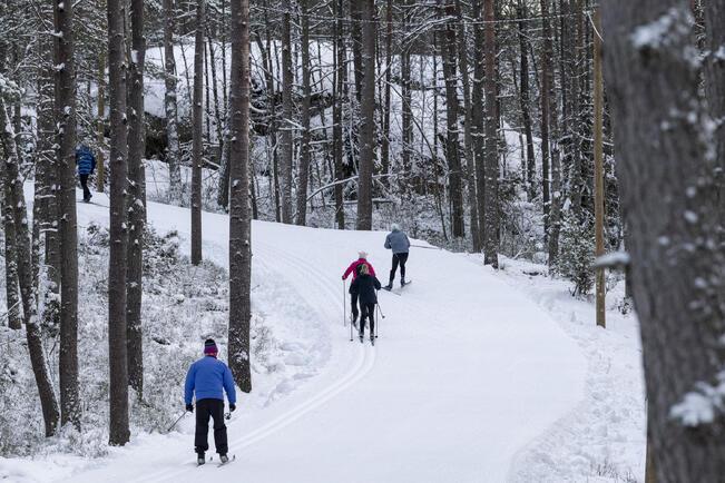 Impivaaran laduille voi suunnata suksivuorkaamon kautta. 