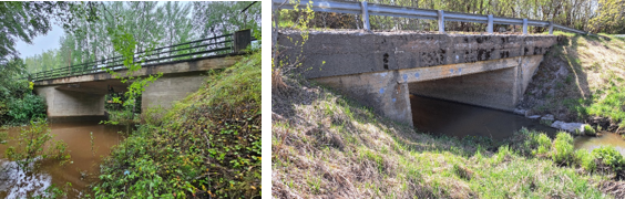 Sydänojan silta (vas.) ja Kaiselan silta.
