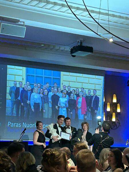 Turun Nuorkauppakamari palkittiin Etelä-Suomen parhaana.