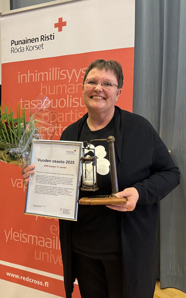 SPR Kosken Tl. osaston puheenjohtaja Mari Sääksi.
