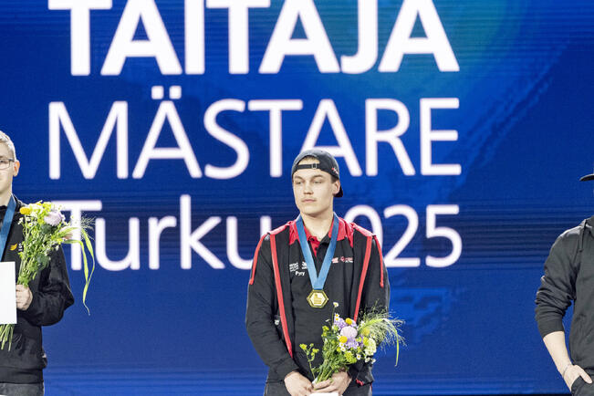 Pyry Elonen (Turun ammatti-instituutti) oli kahdeksasta finalistista paras CNC-koneistuksessa viime vuonna.