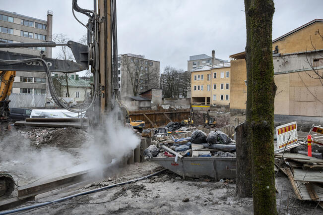 Kaskenmäelle rakennetaan uutta sote-keskusta.