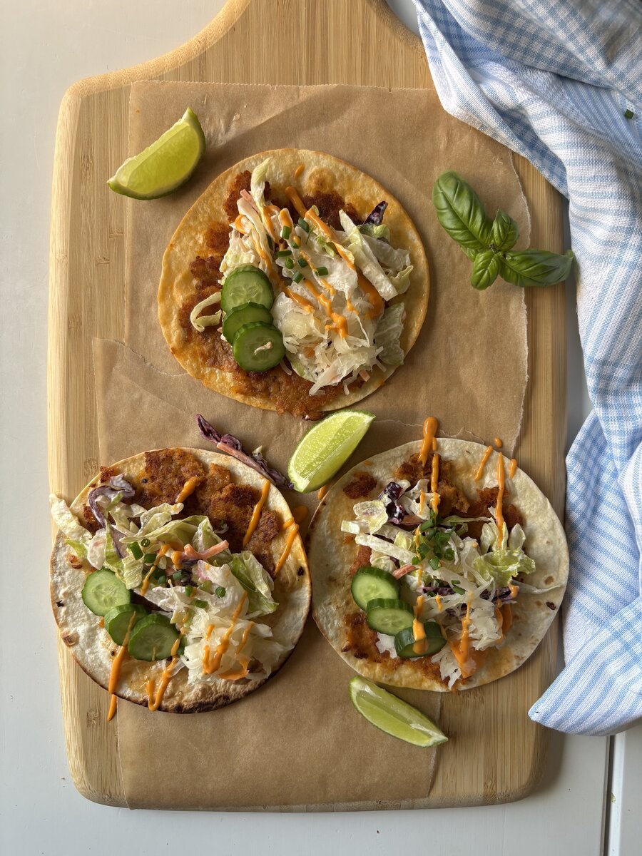 Smash Fishball Tacos. 