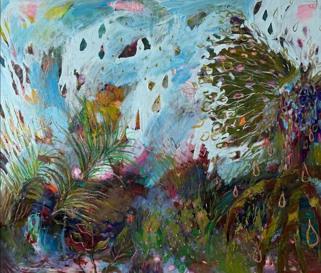 Jenni Vakkilainen, Awakening, Öljy kankaalle, 170 cm x 200 cm, 2026. 

