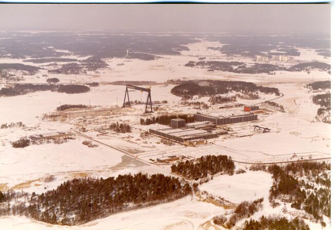 Turun telakka maaliskuussa 1976.